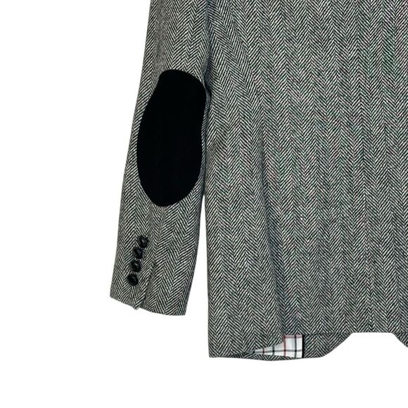 Brooks Brothers Wool Herringbone Elbow Patch Blazer | Size 2 - Picture 7 of 14